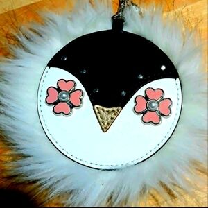 Kate Spade Fuzzy Owl Keychain
